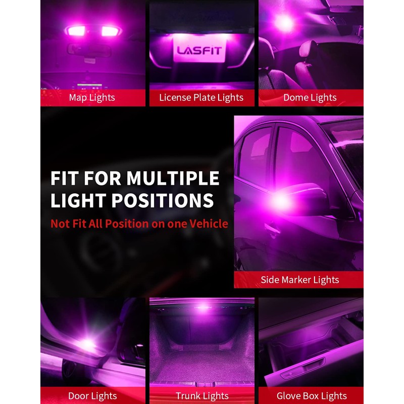 LASFIT 194 168 T10 192 2825 W5W LED Bulb Canbus