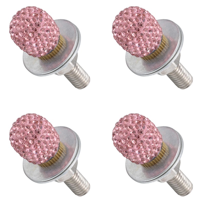 Lunsom License Plate Screws Kits, Bling Car Tag Plate Frames