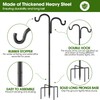 Double Shepherds Hooks for Outdoor,76" Heavy Duty Bird Feeder Pole