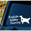 E1063 English Setter Family Dog Decal Sticker
