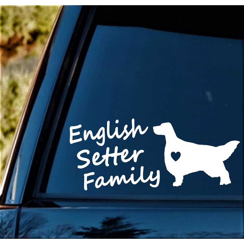 E1063 English Setter Family Dog Decal Sticker