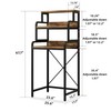 4-Tier Kitchen Bread Rack, Mini Fridge Stand Shelf, Double-Purpose Rack,