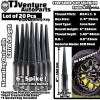 TJ 20Pc Black 6" XL Tall M14x1.5 Solid Spike Lug