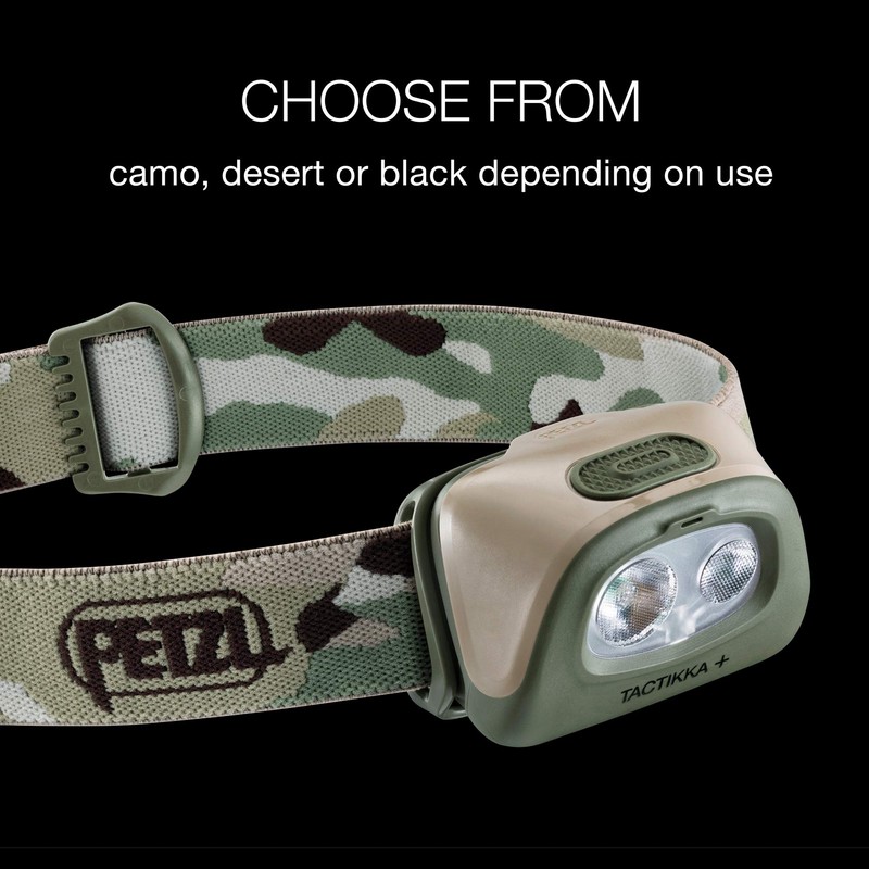 Petzl Tactikka + E089EA00 Headlamp, Black, Single