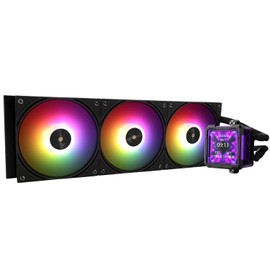 Thermalright FW PRO 360 ARGB Black-360mm AIO CPU Liquid Cooler,IPS LCD Screen with 320 * 320 Resolution,for AM4/AM5/Intel LGA1700/1851,’2.73 inch’Magnet-Absorbent LCD Screen for Images
