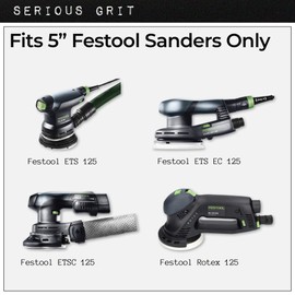 Serious Grit - 5-Inch 9-Hole High Grit Sanding Discs Assortment - 320, 400, 600, 800, 1000 Grit (10 of Each) - Wet Dry Hook & Loop Film Discs - Sandpaper for Random Orbital Sanders - 50 Pack Box