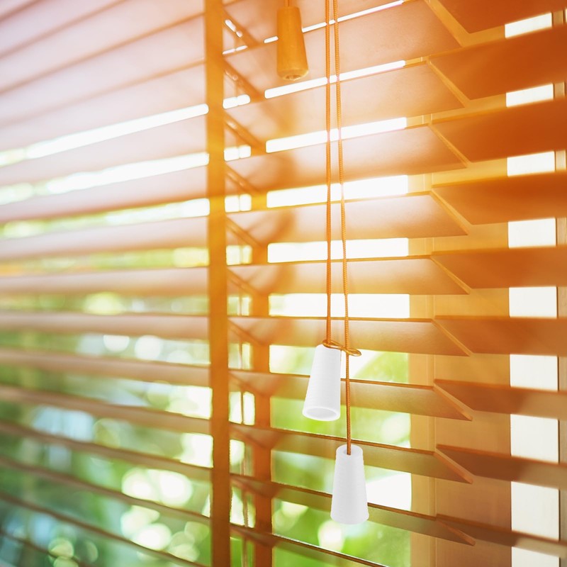 PATIKIL Blind Pull Cord Knobs, 20Pcs Plastic White Modern Hanging