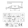 Kanlux ARGUS Matt Chrome Ceiling Lighting Point Fitting 50W 12V