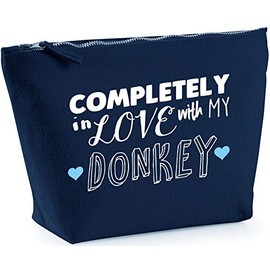 Hippowarehouse Completely in love with my donkey printed make up cosmetic wash bag 18x19x9cm
