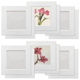 Haojiaho Paper Photo Frame, Set of 12, Children's Picture Frame, Display Size 3.5 x 3.5 inches (8.8 x 8.8 cm), White Art Frame, Ultra Lightweight, Cardboard, Picture Classroom, Picture Exhibition,