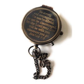 Engraved Compass for Confirmation Gifts, Baptism Gifts, Best Easter, Christian Gifts for Men, Catholic Gifts, Birthday Gifts, Graduation Gifts, Be Strong Compass