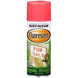 Rust-Oleum Rust Oleum Fluorescent Spray Paint 11Oz Bright Pink Neon Fast Drying High Vis...
