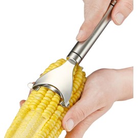 Corn Peeler Stainless Stee Corn Cob Stripper Tool Corn Thresher from The Cob, Removes Corn Kernels from Corn Cobs in Seconds, Kitchen Gadget (Silver, One Size)