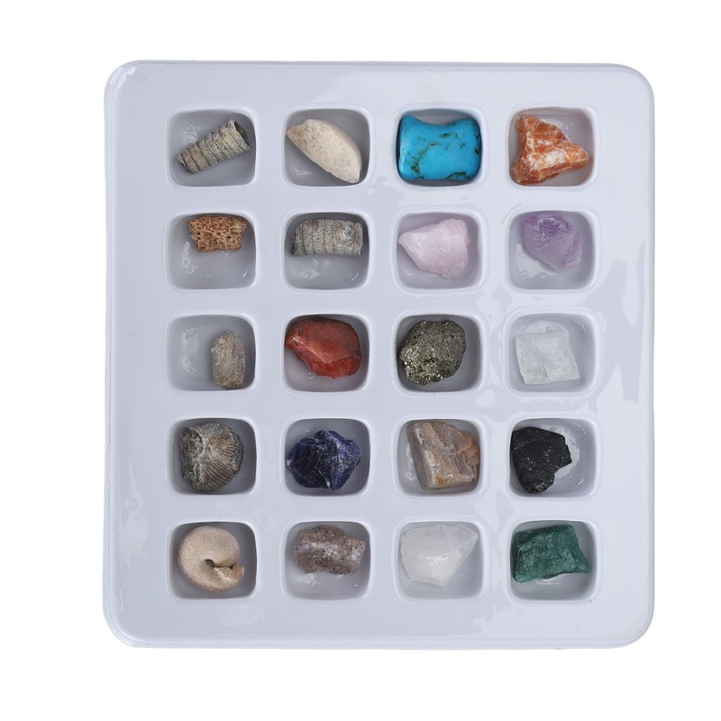 20pcs Rock Stone Colletction Kit for Boys Girls Exquisite Science