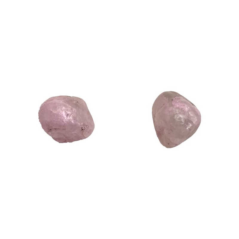 Gemstone Chip Stud Earrings, 1x1cm, Rose Quartz