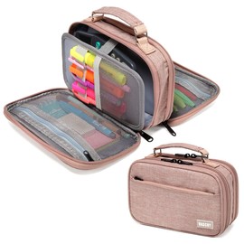 Estuche Grande,VASCHY Estuches Lápices Papelería con Compartimento para Colegio Oficina Trabajo.