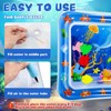SUpoetry Baby Inflatable Water Mat, Ocean Blue Design Water Mat