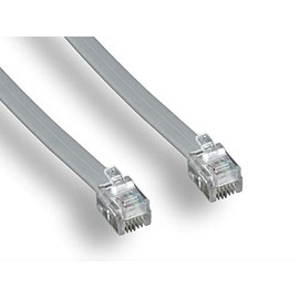 Monoprice Landline Telephone Cable - 7 Feet - RJ11(6P4C) Reverse for Voice