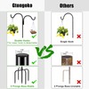 Gtongoko Double Shepherds Hook for Outdoor, 76 Inch Bird Feeder