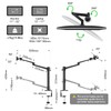 Viozon Monitor and Laptop Mount, 2-in-1 Adjustable Dual Arm Desk