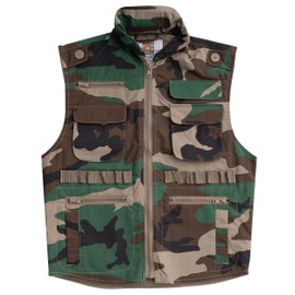 Rothco Kids Ranger Vest (US, Alpha, X-Small, Regular, Woodland Camo)