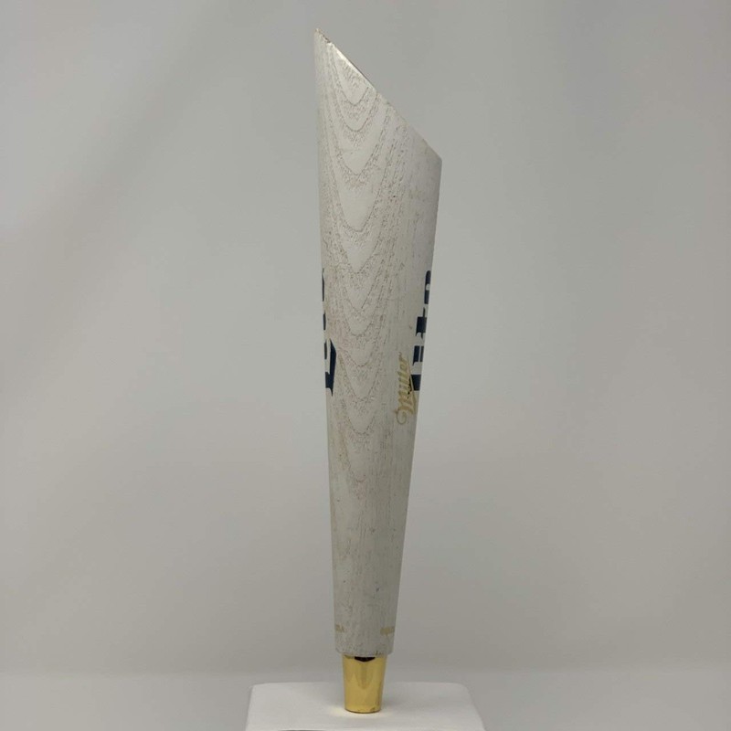 Miller Lite 12in White Washed Wood Tap Handle