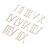 Wooden Roman Numerals Wood Numerics Numbers DIY Ornaments Craft Decoration