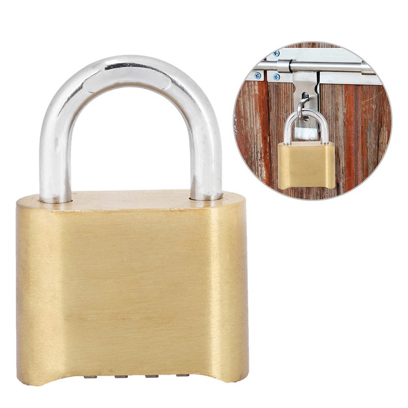 4 Dail Digit Rust Proof brass Password Lock Combination Padlock
