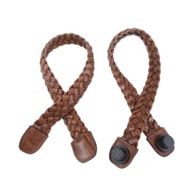 JEN & CO. Versa Braided Tote Strap in Brown - Vegan Leather Purse Straps Replacement for Versa Tote Bag, Travel, Utility Bags