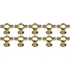 Zamak Pipe Clamps Brass-Plated 12-35 mm Pack of 10 Size