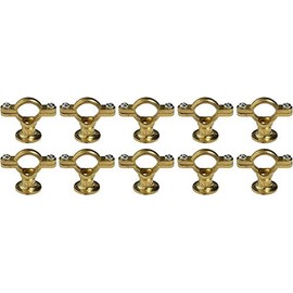 Zamak Pipe Clamps Brass-Plated 12-35 mm Pack of 10 Size 15 mm