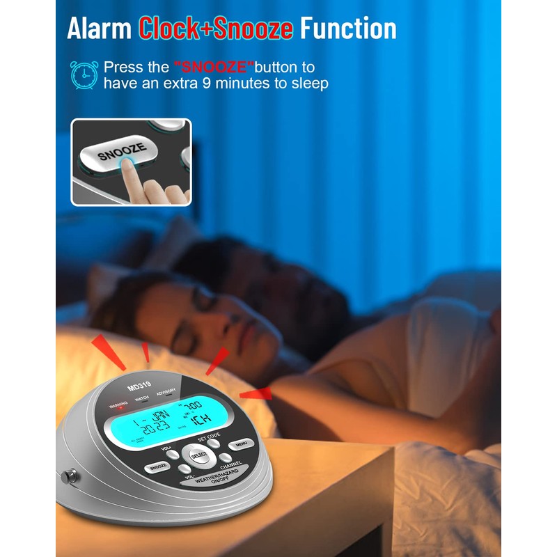 NOAA Weather Radio-S.A.M.E. Localized Programming,Weather Alert Radio with 80+ Emergency