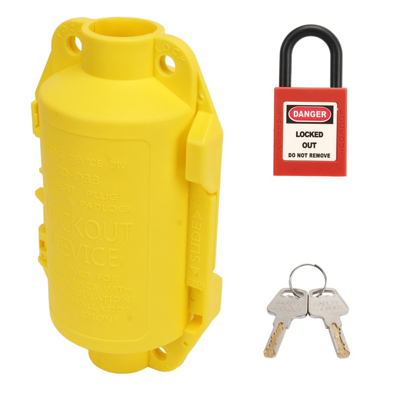 Industrial Electrical Plug Lockout Device Set Universal Electrical Plug Lockout