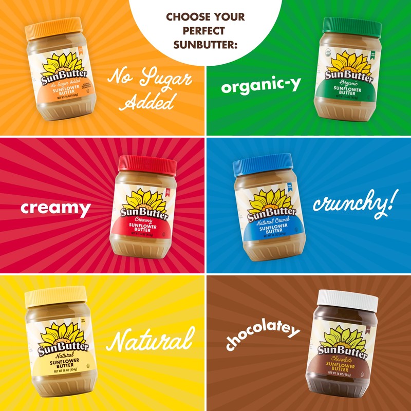 SunButter Crunch Sunflower Seed Butter, 16 oz Nut-Free Spread with
