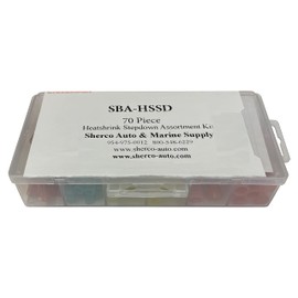 Sherco-Auto 70 Piece Heat Shrink & Crimp Step Down Butt Connector Electrical Wire Splice Terminal Assortment Kit - Made in USA
