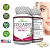 Péptidos de colágeno 60 cápsula 1000 mg hidrolizado antienvejecimiento (tipos