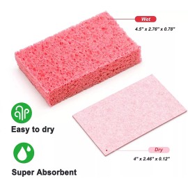 Arcliber Esponja Exfoliante, Esponja De Celulosa De Color Re