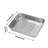 Roasting Pan and Rack Set Stainless Steel Easy Clean Rectangular