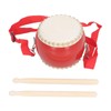 Kids Chinese Drum Plastic Sheepskin Maple Wood Red Color Children