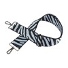 Jacquard Woven Bag Strap Zebra Pattern Black Grey Adjustable Bag