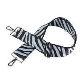 Jacquard Woven Bag Strap Zebra Pattern Black Grey Adjustable Bag Strap Change Strap Camara Strap, Black, grey, anthracite, gun metal, Modern