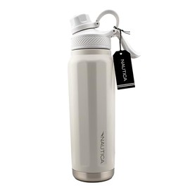 Nautica 25 oz hydration flask Double-Wall Vacuum Insulated bottle Leak Proof & BPA Free (LIGHT GREY)