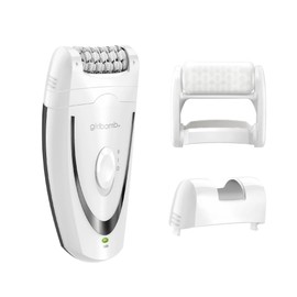 Conair GIRLBOMB Epilator with Ice Roller for Smooth and Soft Skin, Hair Removal Device, Epilator for Women, Women’s Shaver & Trimmer, 3-Piece Kit with Ice Roller Attachment, Cordless/Rechargeable
