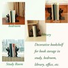 Decorative Metal Black Bookshelf Bookends - Scholar Bookend, Modern Book