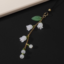 Handmade Max Phone Charm，Lily of the valley Phone Charm,Y2K Accessories for Phone Bag Keychain Airpods Camera Pendants Decor
