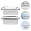 LALADEFIEE 2Pcs Stainless Steel Refrigerator Storage Box Set with Airtight
