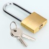 ABRAFOX Lock Solid Brass Keyed Different Long Shackle Padlock -（1-9/16
