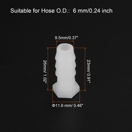sourcing map Barb Plug Plastic End Cap Crimp Fitting Hose Connector OD 3/8" for Water Cooling Hose ID 8mm Pack of 2