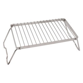 Klapper Campfire Grill, High Performance Stainless Steel Portable Camping Grill Grate, Over Fire Camp Grill with Legs for Outdoor Cooking, Backpacking, Hiking, Picnics (5.9 x 15 Inches)