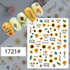 LANODO 12 Pcs Nail Stickers 3D Multiple Styles Sunflower Beautiful